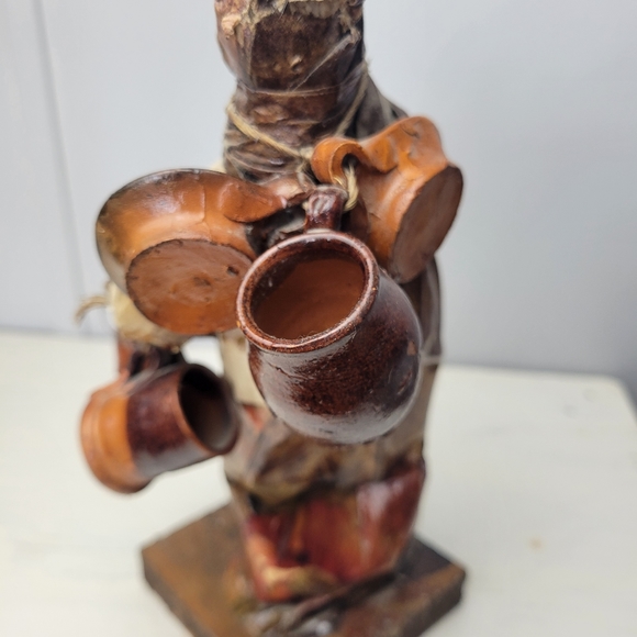 Vintage Mexican Folk Art Paper Mache Figure Handmade Authentic Hardworking Woman - Picture 14 of 16